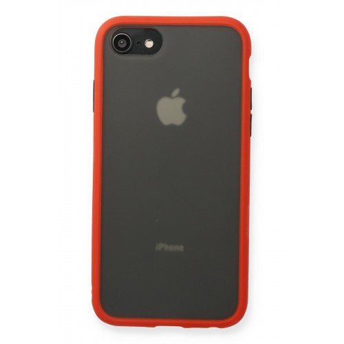 Newface iPhone SE 2020 Kılıf Montreal Silikon Kapak - Kırmızı Newface iPhone SE 2020 Kılıf Montreal Silikon Kapak - Kırmızı