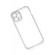 Newface iPhone 12 Kılıf Miami Şeffaf Silikon  - Lila