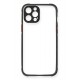 Newface iPhone 12 Kılıf Miami Şeffaf Silikon  - Siyah