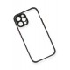 Newface iPhone 12 Kılıf Miami Şeffaf Silikon  - Siyah