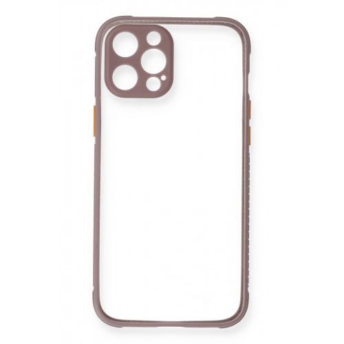 Newface iPhone 12 Kılıf Miami Şeffaf Silikon - Açık Mor Newface iPhone 12 Kılıf Miami Şeffaf Silikon - Açık Mor