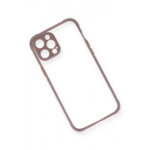 Newface iPhone 12 Kılıf Miami Şeffaf Silikon - Açık Mor Newface iPhone 12 Kılıf Miami Şeffaf Silikon - Açık Mor
