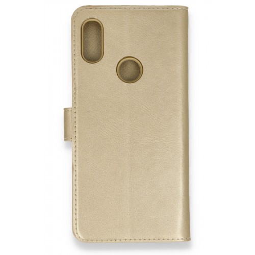 Newface Huawei Y6 2019 Kılıf Trend S Plus Kapaklı Kılıf - Gold Newface Huawei Y6 2019 Kılıf Trend S Plus Kapaklı Kılıf - Gold