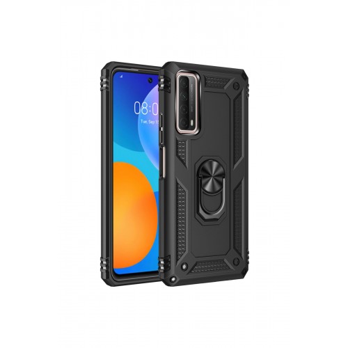 Newface Huawei P Smart 2021 Kılıf Sofya Yüzüklü Silikon Kapak - Siyah Newface Huawei P Smart 2021 Kılıf Sofya Yüzüklü Silikon Kapak - Siyah