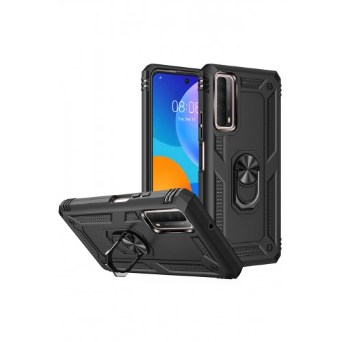 Newface Huawei P Smart 2021 Kılıf Sofya Yüzüklü Silikon Kapak - Siyah Newface Huawei P Smart 2021 Kılıf Sofya Yüzüklü Silikon Kapak - Siyah