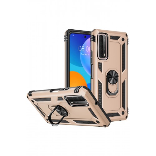 Newface Huawei P Smart 2021 Kılıf Sofya Yüzüklü Silikon Kapak - Gold Newface Huawei P Smart 2021 Kılıf Sofya Yüzüklü Silikon Kapak - Gold