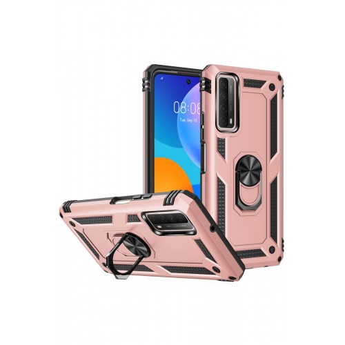 Newface Huawei P Smart 2021 Kılıf Sofya Yüzüklü Silikon Kapak - Rose Newface Huawei P Smart 2021 Kılıf Sofya Yüzüklü Silikon Kapak - Rose