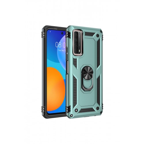 Newface Huawei P Smart 2021 Kılıf Sofya Yüzüklü Silikon Kapak - Yeşil Newface Huawei P Smart 2021 Kılıf Sofya Yüzüklü Silikon Kapak - Yeşil