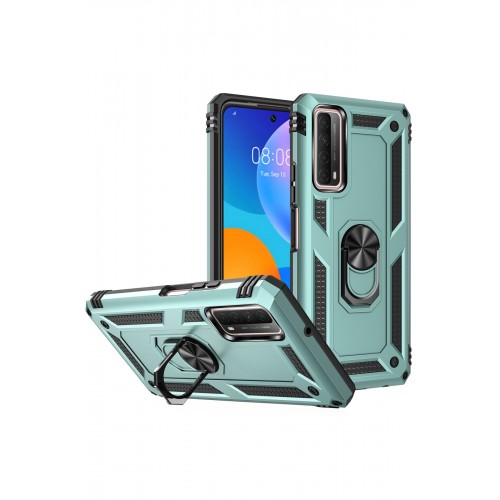Newface Huawei P Smart 2021 Kılıf Sofya Yüzüklü Silikon Kapak - Yeşil Newface Huawei P Smart 2021 Kılıf Sofya Yüzüklü Silikon Kapak - Yeşil