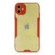 Newface iPhone 12 Kılıf Platin Simli Silikon - Kırmızı Newface iPhone 12 Kılıf Platin Simli Silikon - Kırmızı