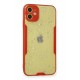 Newface iPhone 12 Kılıf Platin Simli Silikon - Kırmızı Newface iPhone 12 Kılıf Platin Simli Silikon - Kırmızı