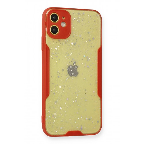 Newface iPhone 12 Mini Kılıf Platin Simli Silikon - Kırmızı Newface iPhone 12 Mini Kılıf Platin Simli Silikon - Kırmızı