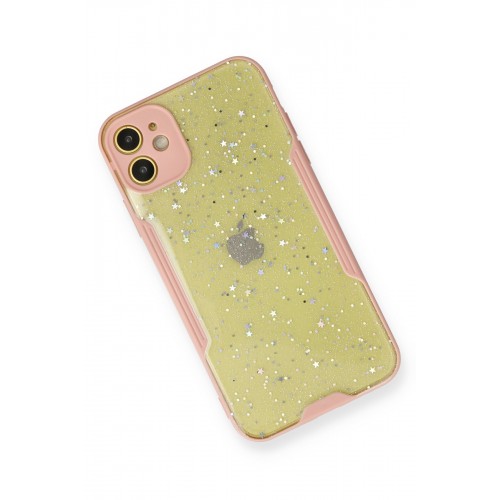 Newface iPhone 12 Mini Kılıf Platin Simli Silikon - Pembe Newface iPhone 12 Mini Kılıf Platin Simli Silikon - Pembe