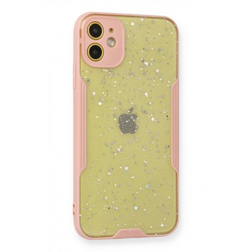 Newface iPhone 12 Mini Kılıf Platin Simli Silikon - Pembe Newface iPhone 12 Mini Kılıf Platin Simli Silikon - Pembe