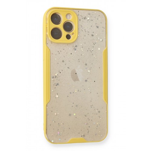 Newface iPhone 12 Pro Max Kılıf Platin Simli Silikon - Sarı Newface iPhone 12 Pro Max Kılıf Platin Simli Silikon - Sarı