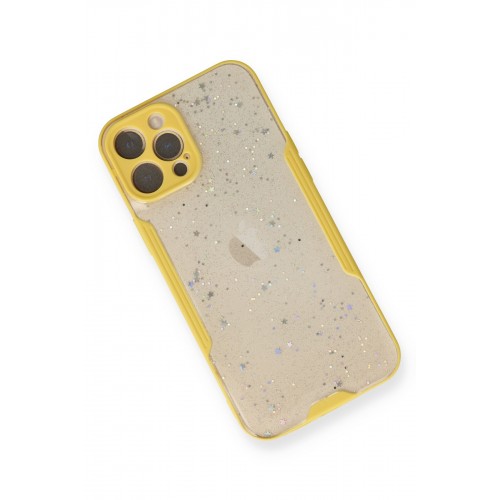 Newface iPhone 12 Pro Max Kılıf Platin Simli Silikon - Sarı Newface iPhone 12 Pro Max Kılıf Platin Simli Silikon - Sarı