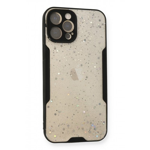 Newface iPhone 12 Pro Max Kılıf Platin Simli Silikon - Siyah Newface iPhone 12 Pro Max Kılıf Platin Simli Silikon - Siyah