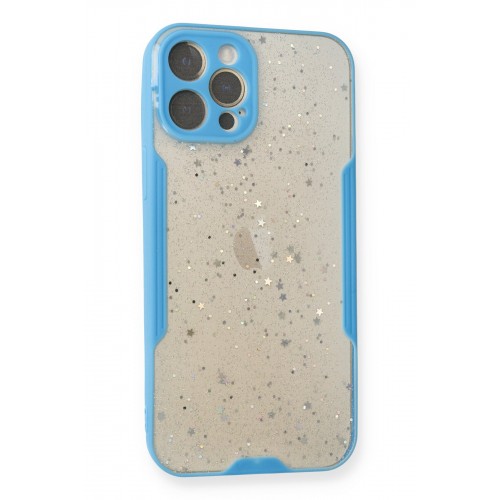Newface iPhone 12 Pro Max Kılıf Platin Simli Silikon - Mavi Newface iPhone 12 Pro Max Kılıf Platin Simli Silikon - Mavi