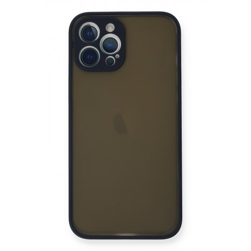 Newface iPhone 12 Pro Kılıf Montreal Silikon Kapak - Lacivert