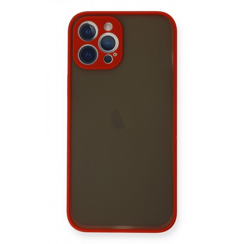 Newface iPhone 12 Pro Max Kılıf Montreal Silikon Kapak - Kırmızı Newface iPhone 12 Pro Max Kılıf Montreal Silikon Kapak - Kırmızı