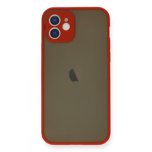 Newface iPhone 12 Mini Kılıf Montreal Silikon Kapak - Kırmızı