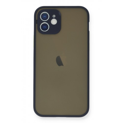 Newface iPhone 12 Mini Kılıf Montreal Silikon Kapak - Lacivert