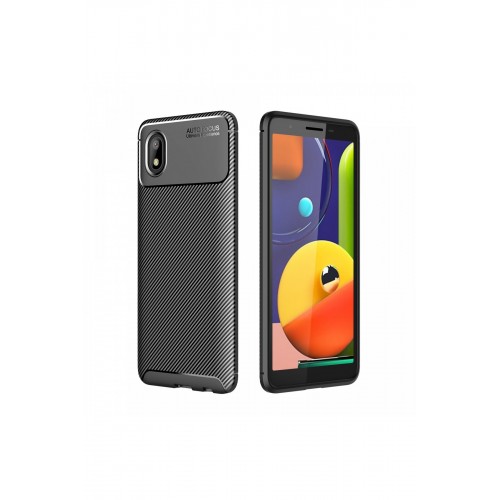 Newface Samsung Galaxy A01 Core Kılıf Focus Karbon Silikon - Siyah Newface Samsung Galaxy A01 Core Kılıf Focus Karbon Silikon - Siyah