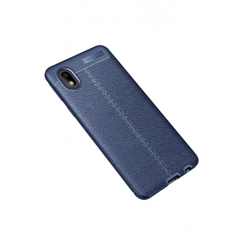 Newface Samsung Galaxy A01 Core Kılıf Focus Derili Silikon - Lacivert Newface Samsung Galaxy A01 Core Kılıf Focus Derili Silikon - Lacivert