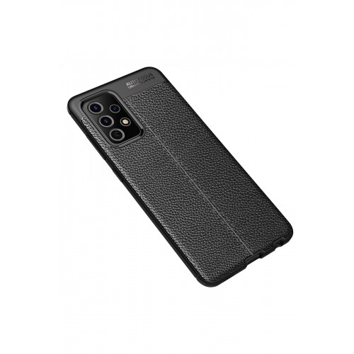 Newface Samsung Galaxy A72 Kılıf Focus Derili Silikon - Siyah Newface Samsung Galaxy A72 Kılıf Focus Derili Silikon - Siyah