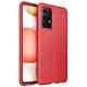 Newface Samsung Galaxy A72 Kılıf Focus Derili Silikon - Kırmızı Newface Samsung Galaxy A72 Kılıf Focus Derili Silikon - Kırmızı