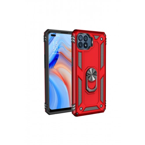 Newface Oppo Reno 4 Lite Kılıf Sofya Yüzüklü Silikon Kapak - Kırmızı Newface Oppo Reno 4 Lite Kılıf Sofya Yüzüklü Silikon Kapak - Kırmızı
