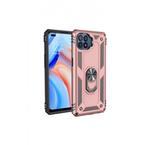 Newface Oppo Reno 4 Lite Kılıf Sofya Yüzüklü Silikon Kapak - Rose Newface Oppo Reno 4 Lite Kılıf Sofya Yüzüklü Silikon Kapak - Rose