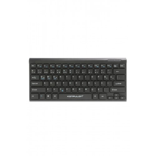 Konfulon V6 Bluetooth 5.0 Standlı Türkçe Q Klavye - Siyah Konfulon V6 Bluetooth 5.0 Standlı Türkçe Q Klavye - Siyah