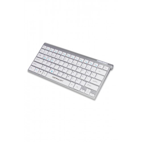 Konfulon V6 Bluetooth 5.0 Standlı Türkçe Q Klavye - Gümüş Konfulon V6 Bluetooth 5.0 Standlı Türkçe Q Klavye - Gümüş