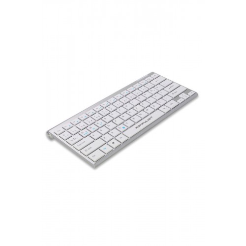 Konfulon V6 Bluetooth 5.0 Standlı Türkçe Q Klavye - Gümüş Konfulon V6 Bluetooth 5.0 Standlı Türkçe Q Klavye - Gümüş
