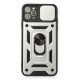 Newface iPhone 11 Pro Kılıf Pars Lens Yüzüklü Silikon - Gümüş