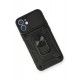 Newface iPhone 12 Mini Kılıf Pars Lens Yüzüklü Silikon - Siyah