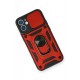 Newface iPhone 12 Mini Kılıf Pars Lens Yüzüklü Silikon - Kırmızı Newface iPhone 12 Mini Kılıf Pars Lens Yüzüklü Silikon - Kırmızı