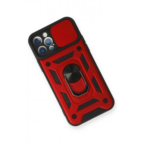 Newface iPhone 12 Pro Kılıf Pars Lens Yüzüklü Silikon - Kırmızı Newface iPhone 12 Pro Kılıf Pars Lens Yüzüklü Silikon - Kırmızı