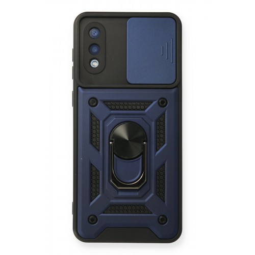 Newface Samsung Galaxy A02 Kılıf Pars Lens Yüzüklü Silikon - Lacivert Newface Samsung Galaxy A02 Kılıf Pars Lens Yüzüklü Silikon - Lacivert