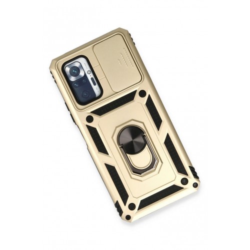 Newface Xiaomi Redmi Note 10 Pro Kılıf Pars Lens Yüzüklü Silikon - Gold Newface Xiaomi Redmi Note 10 Pro Kılıf Pars Lens Yüzüklü Silikon - Gold