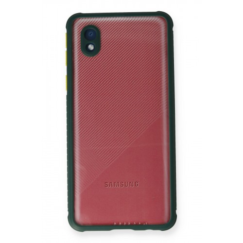 Newface Samsung Galaxy A01 Core Kılıf Miami Şeffaf Silikon - Koyu Yeşil Newface Samsung Galaxy A01 Core Kılıf Miami Şeffaf Silikon - Koyu Yeşil