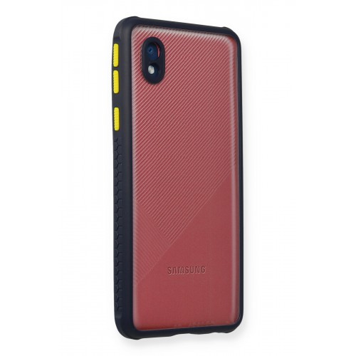 Newface Samsung Galaxy A01 Core Kılıf Miami Şeffaf Silikon  - Lacivert