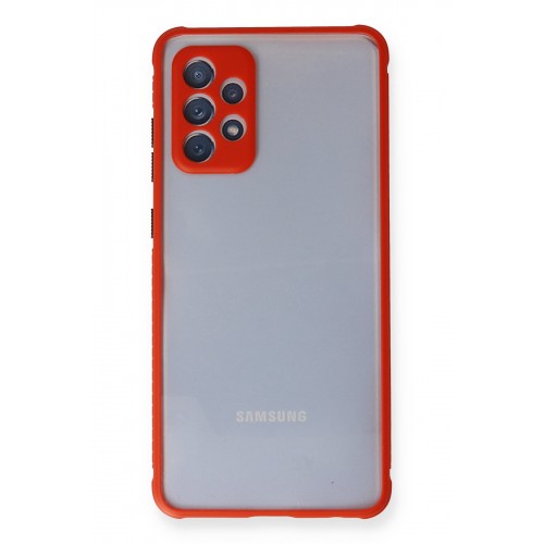 Newface Samsung Galaxy A72 Kılıf Miami Şeffaf Silikon - Kırmızı Newface Samsung Galaxy A72 Kılıf Miami Şeffaf Silikon - Kırmızı