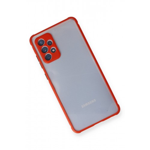 Newface Samsung Galaxy A72 Kılıf Miami Şeffaf Silikon - Kırmızı Newface Samsung Galaxy A72 Kılıf Miami Şeffaf Silikon - Kırmızı