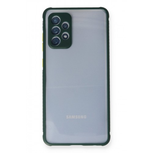 Newface Samsung Galaxy A52 Kılıf Miami Şeffaf Silikon - Koyu Yeşil Newface Samsung Galaxy A52 Kılıf Miami Şeffaf Silikon - Koyu Yeşil
