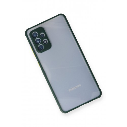 Newface Samsung Galaxy A52 Kılıf Miami Şeffaf Silikon - Koyu Yeşil Newface Samsung Galaxy A52 Kılıf Miami Şeffaf Silikon - Koyu Yeşil