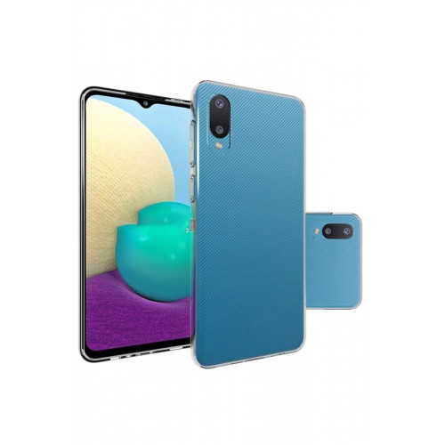 Newface Samsung Galaxy A02 Kılıf Lüx Şeffaf Silikon
