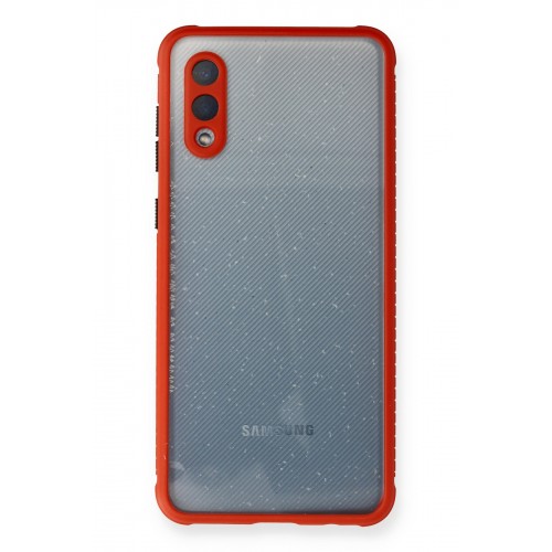 Newface Samsung Galaxy A02 Kılıf Miami Şeffaf Silikon - Kırmızı Newface Samsung Galaxy A02 Kılıf Miami Şeffaf Silikon - Kırmızı