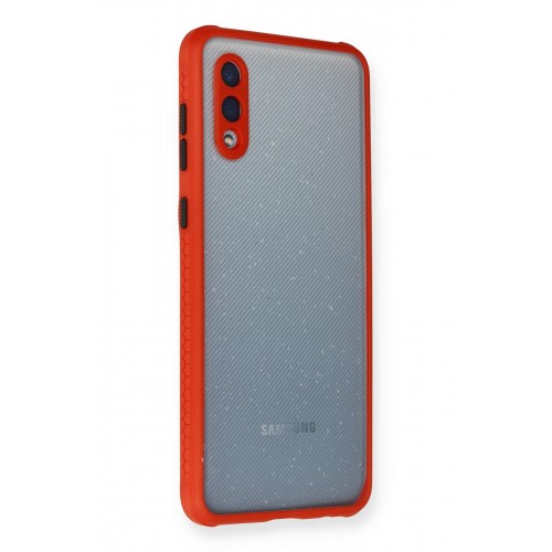 Newface Samsung Galaxy A02 Kılıf Miami Şeffaf Silikon - Kırmızı Newface Samsung Galaxy A02 Kılıf Miami Şeffaf Silikon - Kırmızı